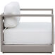Tavira Greige / Stinson White Outdoor Armchair